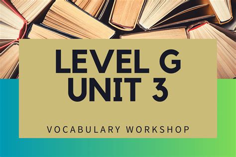 vocabulary workshop level g